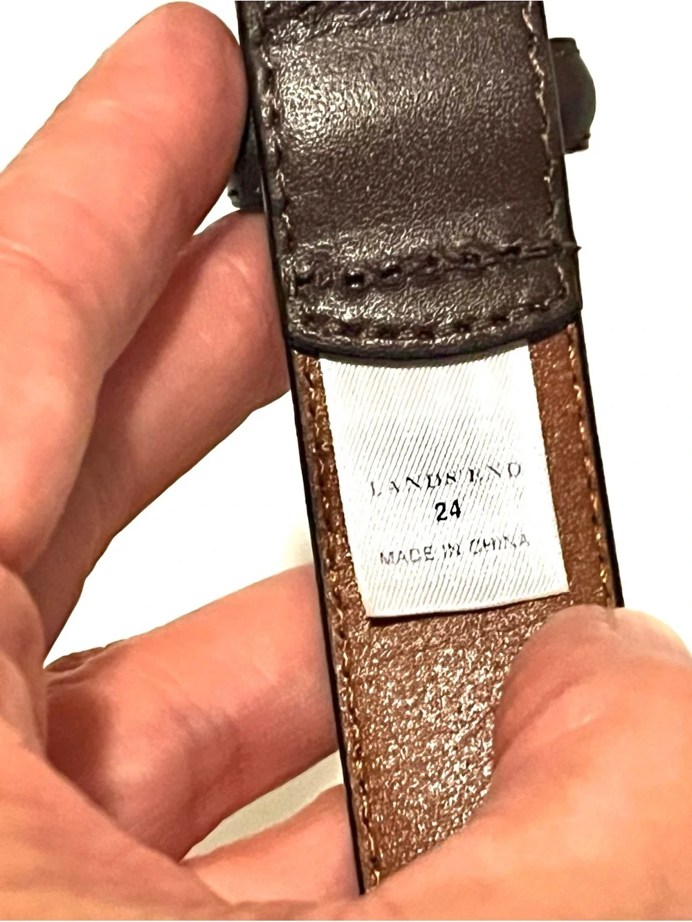 Kids belt by Lands' End Tan Leather